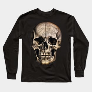 Skull with map Long Sleeve T-Shirt